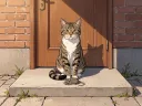 Cat at the Door - Brought Something