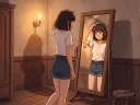 镜子前的自己