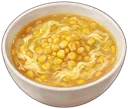 Corn and Egg Drop Soup she made