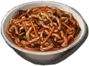 The fish-flavored shredded pork she made