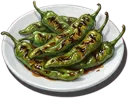 Her Blistered Green Peppers