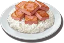 Her Luncheon Meat Rice Bowl
