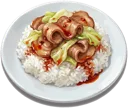 Her Twice-Cooked Pork Rice Bowl