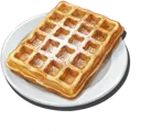 Her Sugar-Dusted Waffle